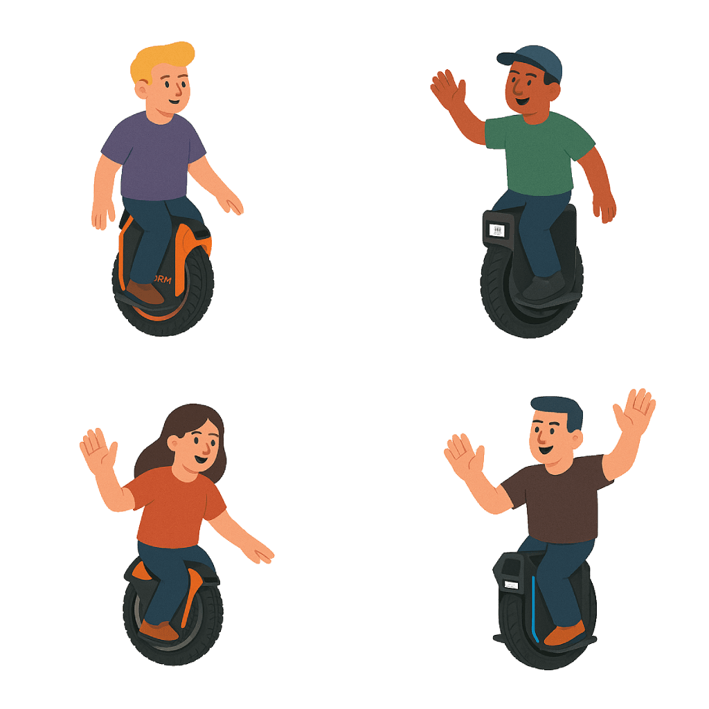 Electric Unicycle Rider