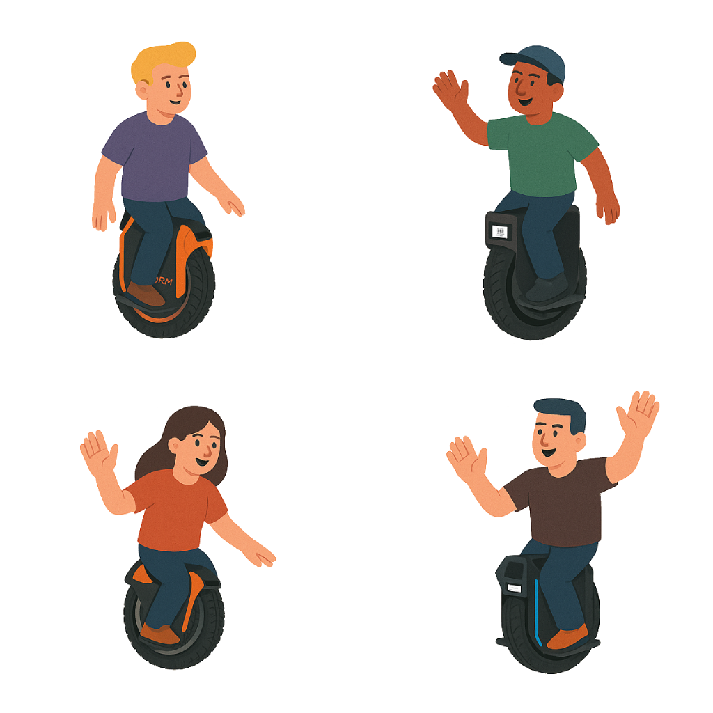 Electric Unicycle Rider